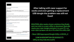 [RAZER] Wireless Mouse USB Dongle not working FIX/SOLUTION