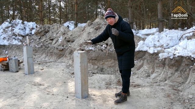 Свайно-забивной фундамент для каркасного дома из металла.