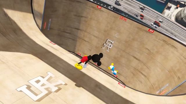 GTA 5 Mickey Mouse & Donald Duck Jumping Into Rainbow Pool (Euphoria Physics/Ragdolls) смотреть онлайн