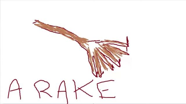 How To Draw A Rake - Yard Leaf Rake Drawing (Lawn Rakes) смотреть онлайн
