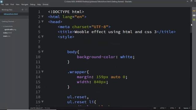 Wooble Animation & Transform Effect with HTML, CSS 3 -  CSS 3 Animations