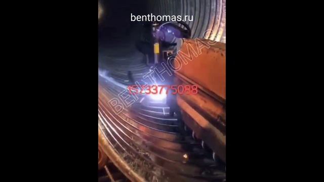 Линия по производству #линия_для_производства_гофрированной_металлической_трубы #спиральновитые_гофр