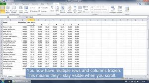 How to freeze multiple rows and / or columns (Excel tips #6)