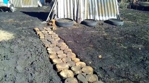 Садовая дорожка своими руками бюджетный вариант.