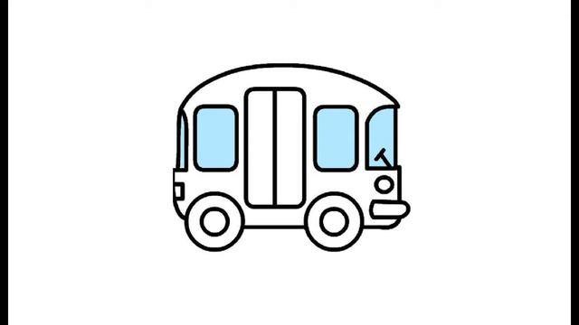 Как нарисовать Автобус для детей. Раскраска Автобус для детей смотреть онлайн