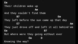 Fastball - The Way - Chords and Lyrics NO CAPO