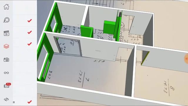 Технический дизайн-проект для ремонта квартиры в 3D на смартфоне