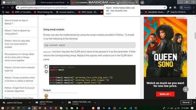 How to print emoji using python ?? смотреть онлайн