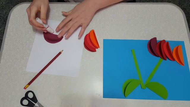 3Д Вишенки. Аппликация из цветной бумаги