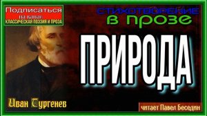 Природа —Иван Тургенев— Стихотворение в прозе —читает Павел Беседин