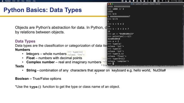 UWA CSSE Core Python Programming - Python Basics