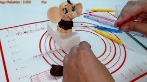 Мамонтёнок из мастики_How to make a mammoth from a mastic.