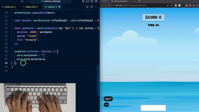 [☔️ ASMR Programming] Typing Practice Game - No Talking | Rain Sound ☔️