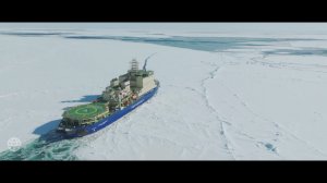 Ледокол _Виктор Черномырдин_ в арктических водах