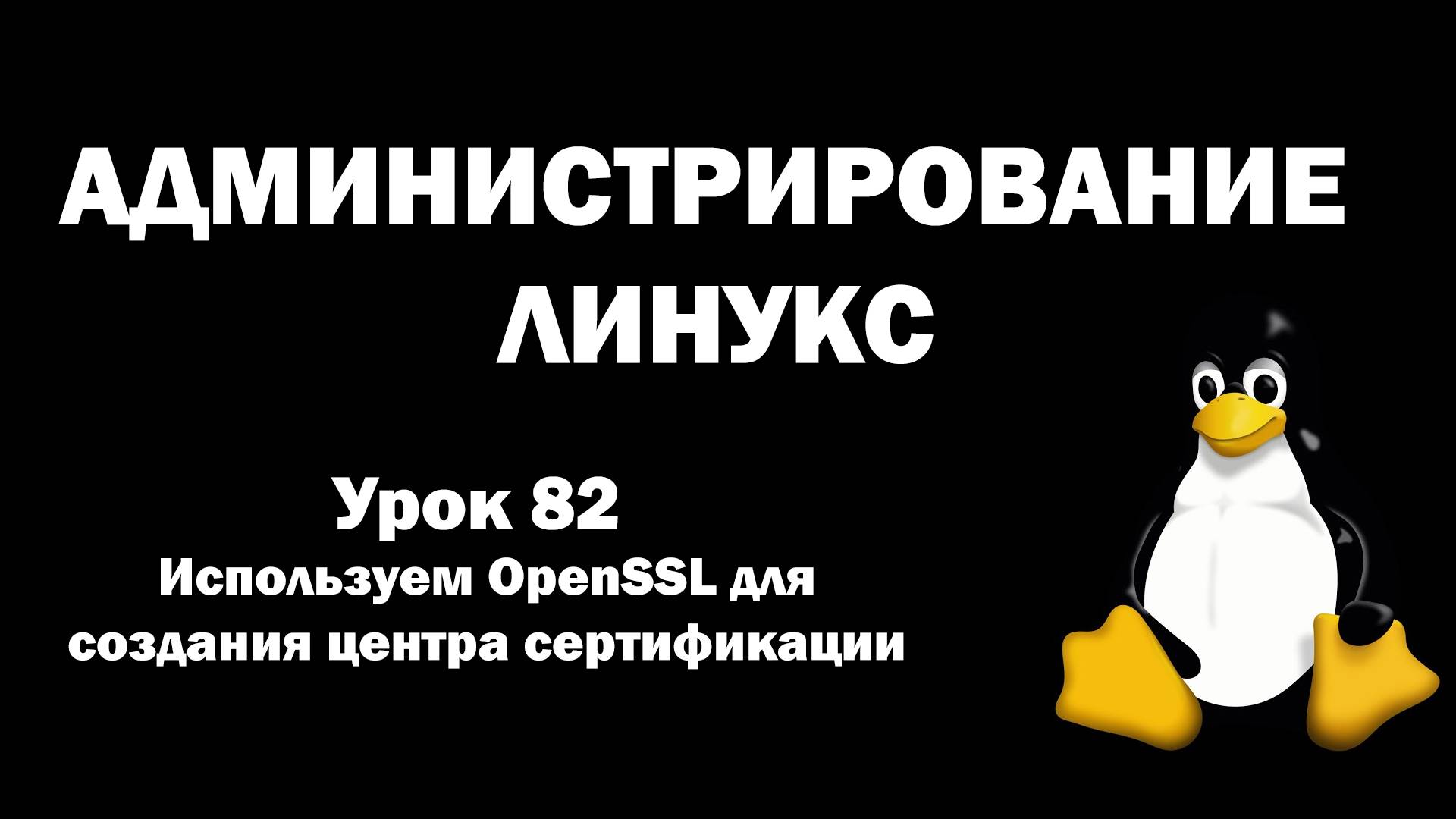 Администрирование Линукс (Linux) - Урок 82 - Используем OpenSSL для создания центра сертификации