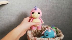 Dinosaur crochet pattern - animals amigurumi set 3 patterns pdf - pattern in English and German