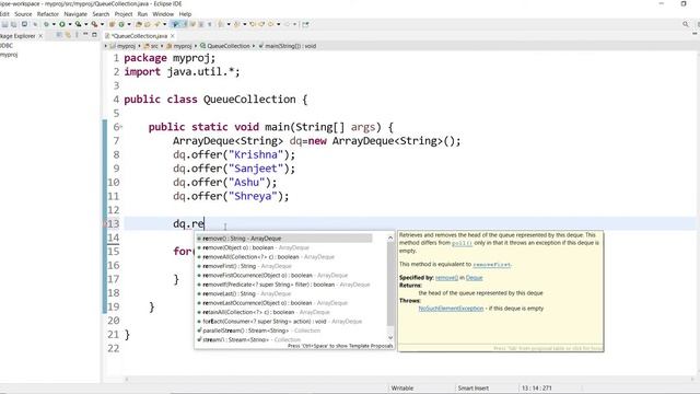 #86 Java Collections | Queue | ArrayDeque and Methods
