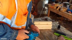 Лесная мебель.Табурет из спила берёзы. Деревенская столярка. #табурет  #сделай_сам #деревня #хобби