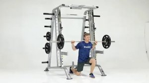 Leg Exercises - TuffStuff Smith Machine Half Cage Combo (CSM-600)