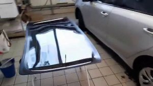 Установка заднего стекла Kia rio 4