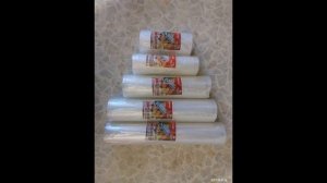 Пленка в рулонах с Алиэкспресс для вакуумной упаковки продуктов в пакеты специальной машинкой