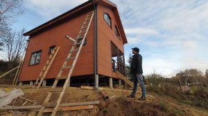 Двухэтажный каркасный дом 6 на 9 в СНТ Сертоловский ручей, Ленобласть. Индивидуальный проект