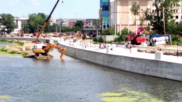 Челябинск. Стройка набережной. 02.07.2021г