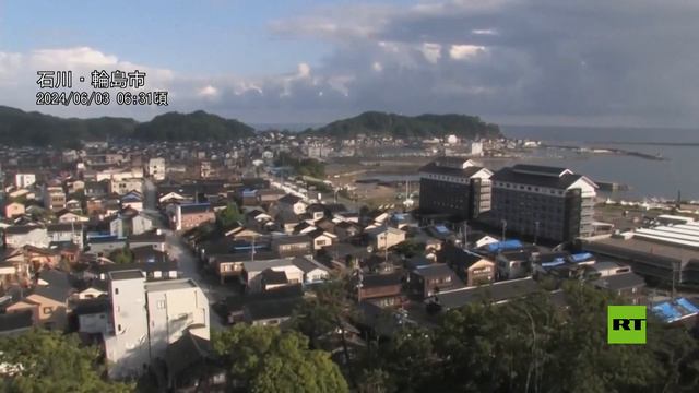 كاميرات المراقبة تسجل لحظة حدوث زلزال قوي في اليابان