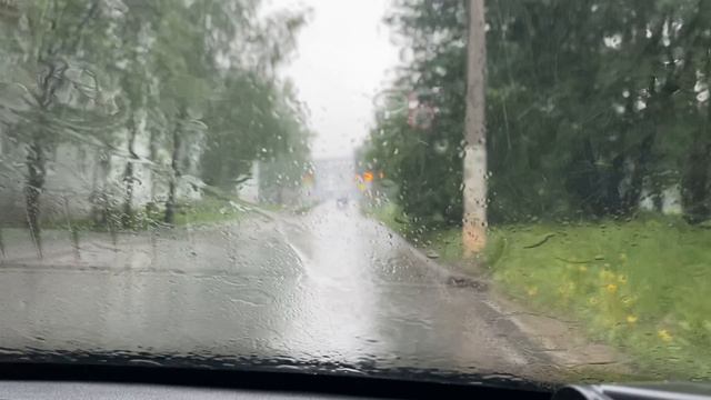 Вождение в условиях недостаточной видимости ( дождь) по г. Сыктывкар #10