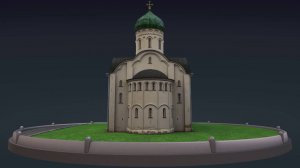 Создание 3D модели Церкви Федора Стратилата, Великий Новгород, для мобильного приложения MuByz