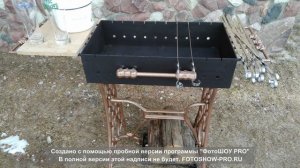 Мангал из Зингера. Мангал на станине от швейной машины.