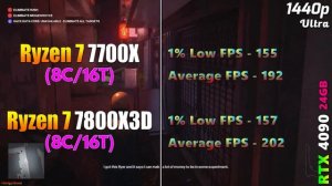 Ryzen 7 7700X vs Ryzen 7 7800X3D | PC Gameplay Tested