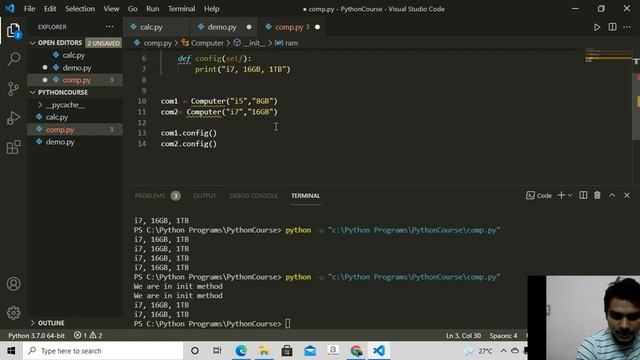 47 __init__ method in Python Hindi