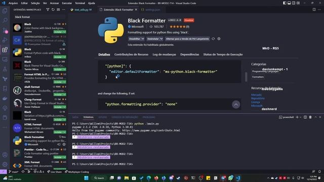 Configurando o Visual Code para formatar o código ao salvar com o black