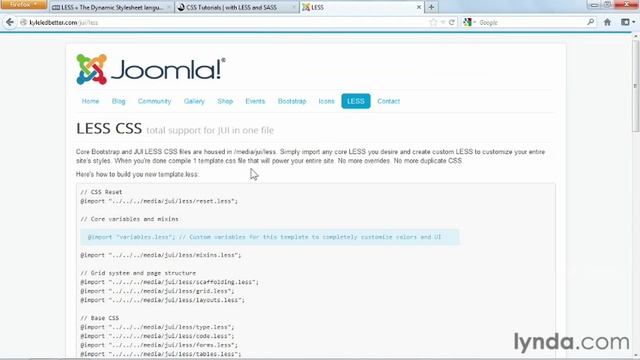 3.What's New with Joomla! 3 Templates Discussing CSS and LESS