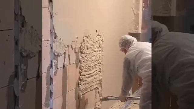 Механизированная штукатурка.