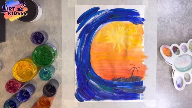 Рисование с детьми. Летний пейзаж