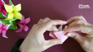 Origami Flower with Edge/ Paper 4-Petal Flower 折纸金边花(V2)