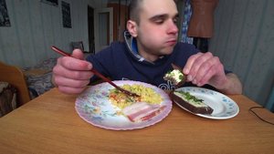 МУКБАНГ АСМР БЕКОН КОПЧЕНЫЙ / БЕКОН ЖАРЕНЫЙ / КАША ПШЕННАЯ / СОУС / БУТЕРБРОДЫ / ASMR Mukbang #407
