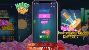 Knife dash game challenge! New! Hit diamond ball to make money on your phone?