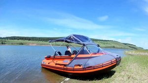 Ходовой комбинированный тент-трансформер на лодку ПВХ РИФ Тритон 420ф