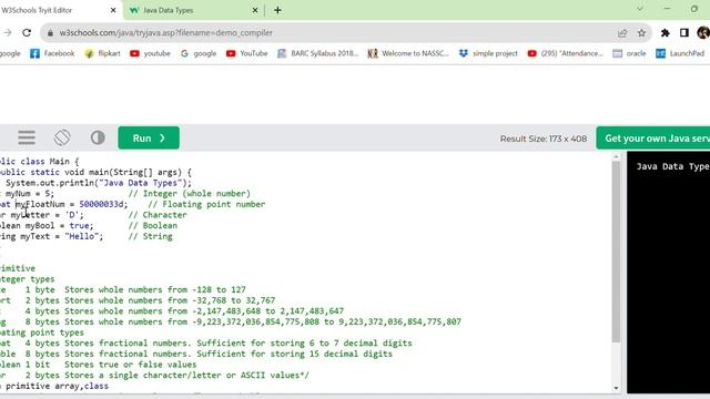 Java Data Types