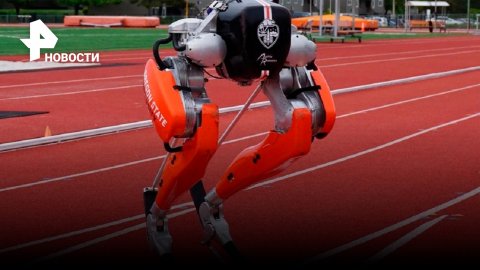 Двуногий робот-страус Орегонского технического университета поставил беговой рекорд / РЕН Новости