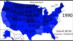 Как в США сокращается численность белого населения с 1960 по 2020 годы