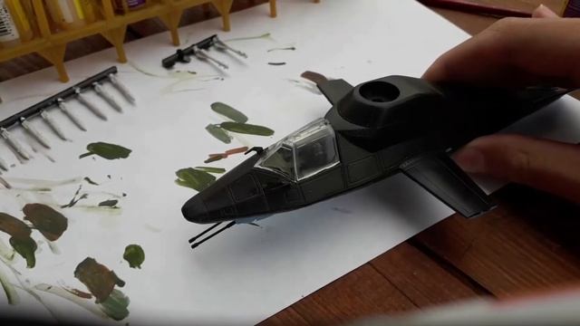 Ка 58 "Чёрный призрак" 1/72. Сборка. Часть 3. Покраска и нанесение камуфляжа. Перезалив.
