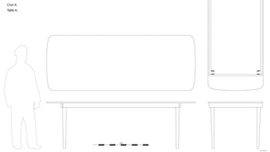 Стол А. Чертёж. Table A. Drawings.