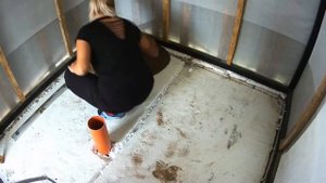 Баня 2х2 своими руками часть 4 - пол.