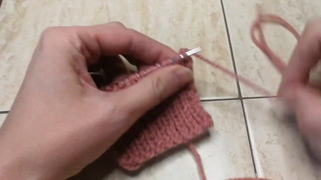 Фабричное закрытие  резинки 1х1 иглой при поворотном вязании.
