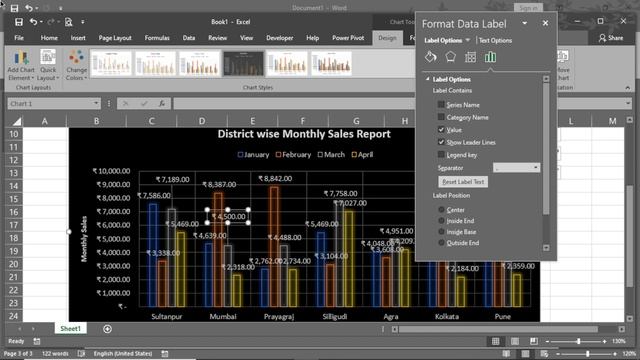 Excel Online Video 16 (Basic Chart ?) Column Chart By Ahsan Aziz