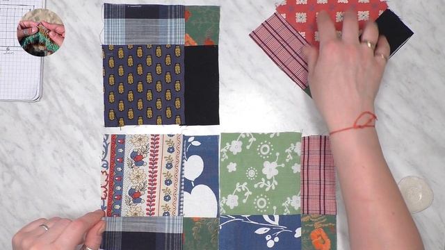DIY Одеяло в технике пэчворк. Блок из 9 квадратов. Idea for Recycling